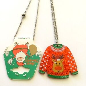 New Ginger Bread Man Christmas Sweater Necklace